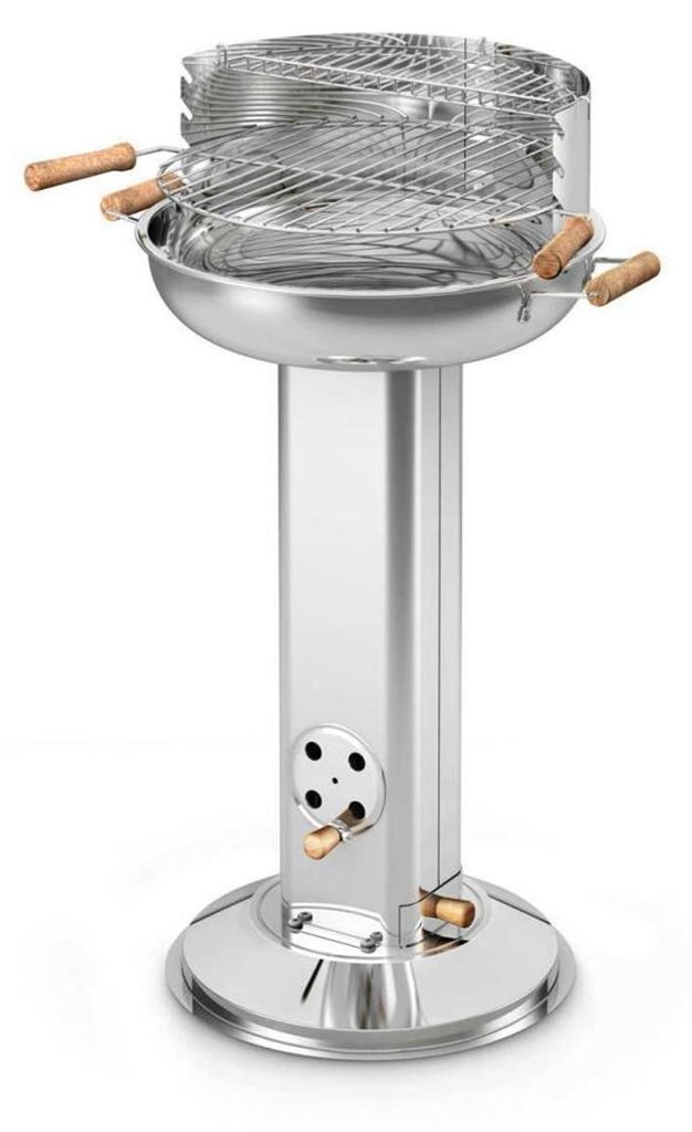 BURI Gril à colonne en acier inoxydable rond ø env. 39cm Image du produit 