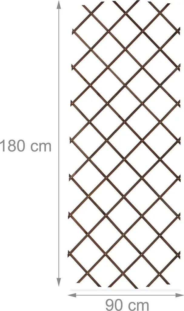 Support plante grimpante treillis en bois extensible décoratif 180x90cm - 3