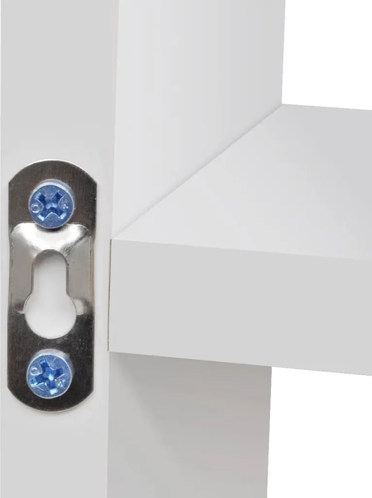 Rangement mural suspendu 8 cases blanc pour optimiser vos petits murs