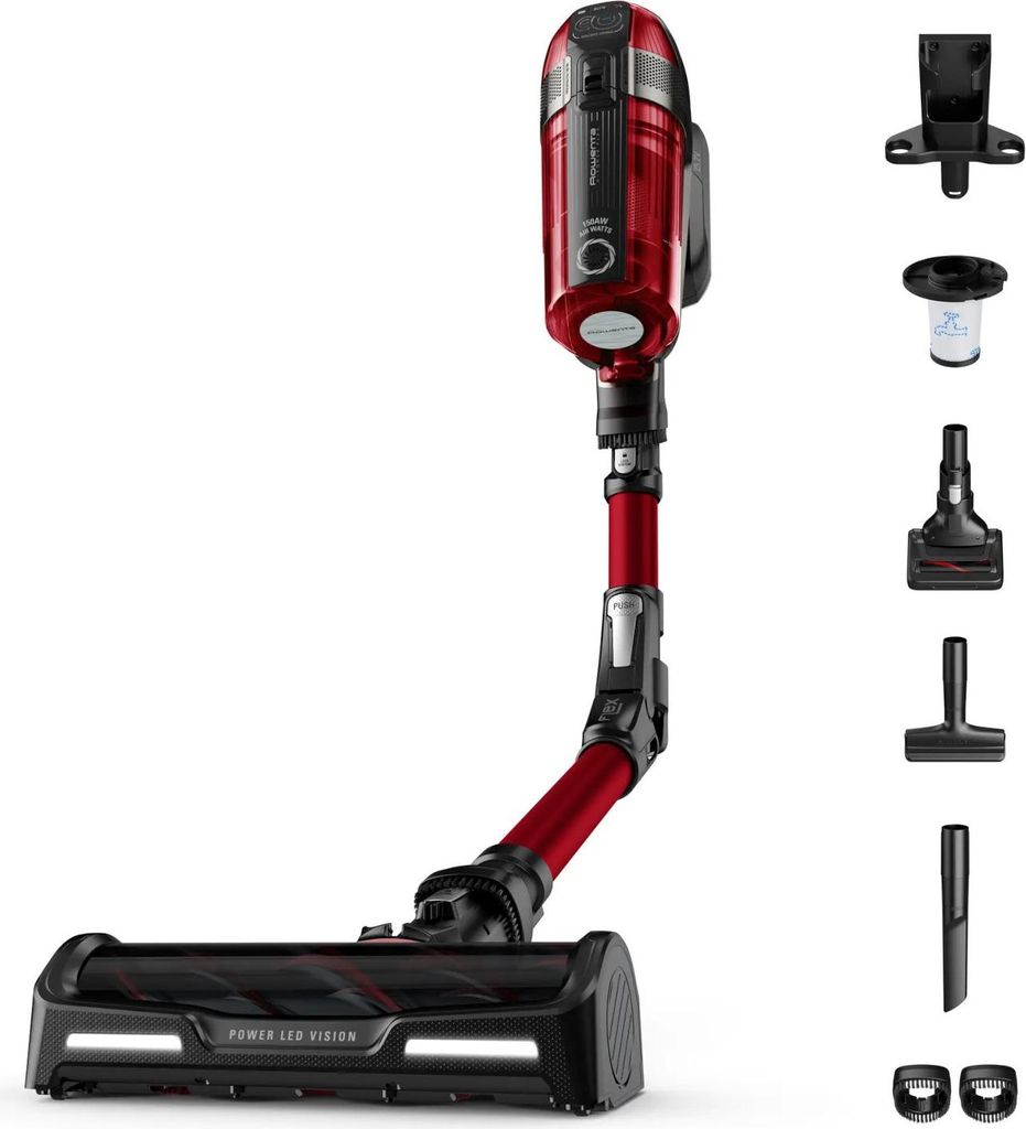 Rowenta X-Force Flex 12.60 RH98A9WO Staubsauger dehandheld Rot, Grau Ohne Beutel