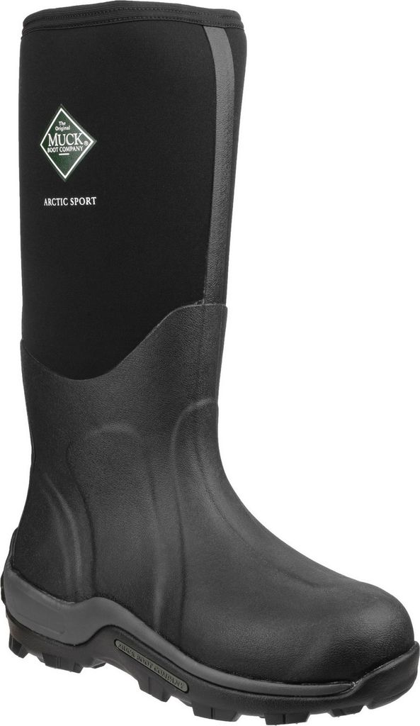 Muck Boots Uni Arctic Sport Pull On Gummistiefel FS4287 (38 EU) (Schwarz/Schwarz)