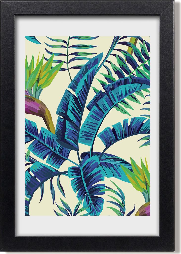 Bild 20x30 MDF-Rahmen, Wandkunst Tropische Blätter Produktbild 