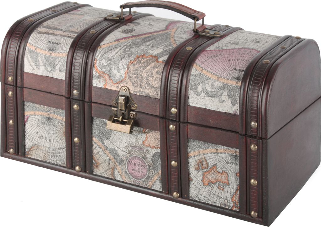 SEVICO Schatztruhe Schatzkiste mit Schloss Holz Holzkiste Holztruhe Piraten Truhe Box verschiedene Größen Varianten F49