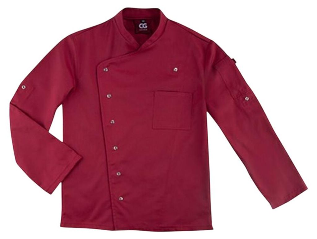 CG Workwear - "Turin Classic" Kochjacke für Herren LT3287 (51 in) (Kirsche)