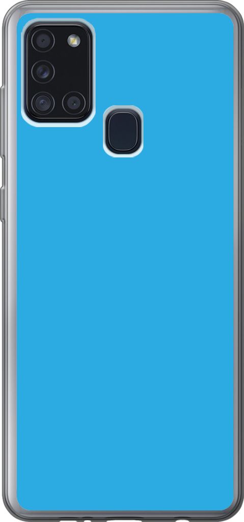 MuchoWow Handyhülle Schutzhülle Hülle für Telefoonhoesje Samsung Galaxy A21s Blau - Licht - Farben Silikon Softcase Handy Hülle - Hartschale
