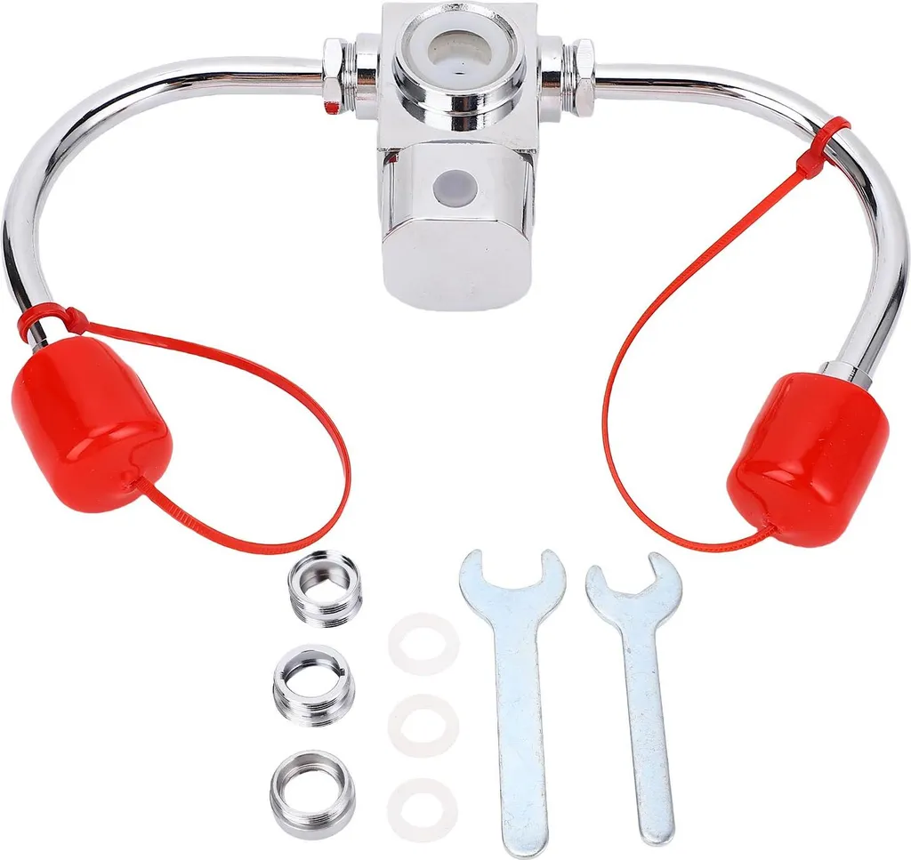 Laveur d'yeux contre projections chimiques, kit robinet pivotant 360°