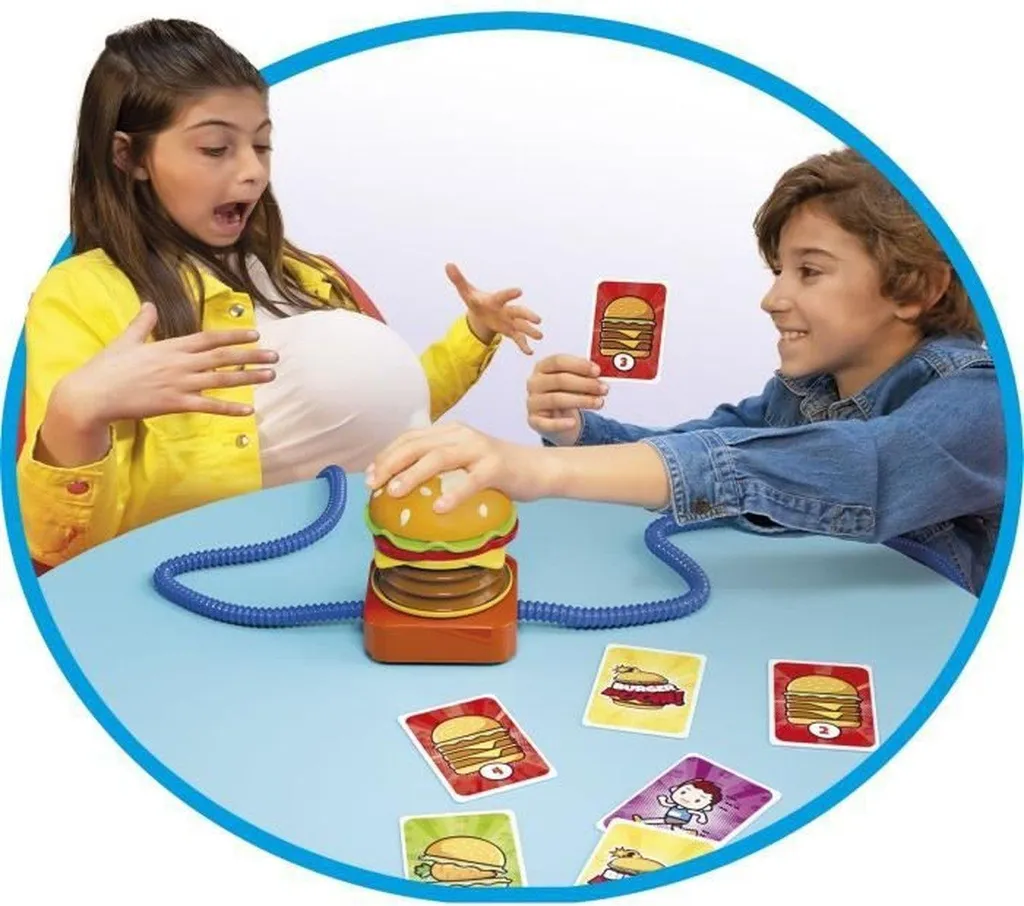 Burger Boom Lansay : jeu d'empilement rapide avec base interactive