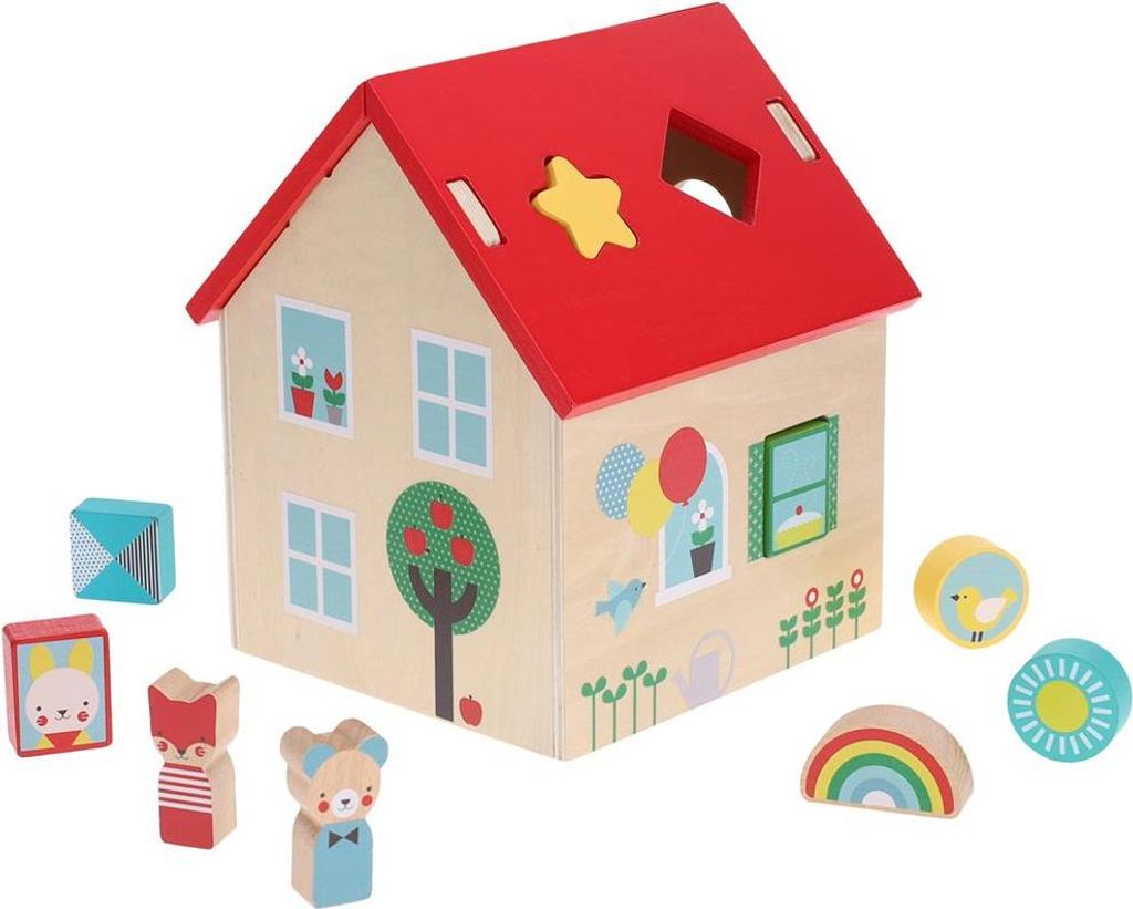 Petit Collage Holz Formen Sortier Spielzeug - Lernspiel für Kinder