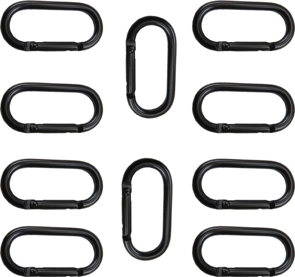 INF Karabiner, 10er-Pack Schwarz Produktbild 