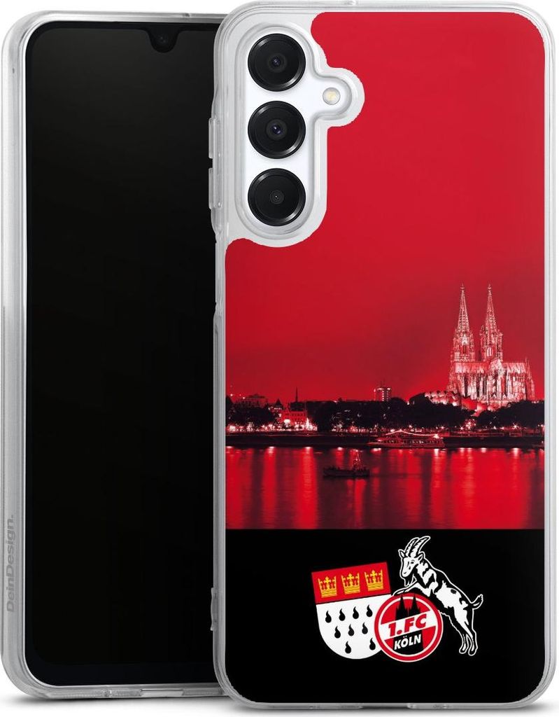DeinDesign Handyhülle für Samsung Galaxy A16 5G Silikon Hülle Case Smartphone Schutzhülle 1. FC Köln Offizielles Lizenzprodukt Skyline
