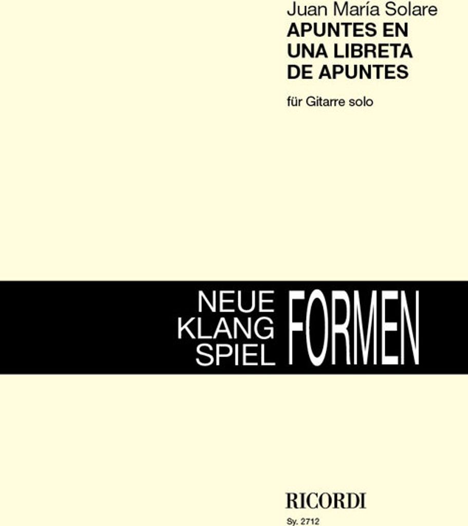 Apuntes en una libreta de apuntes für Gitarre