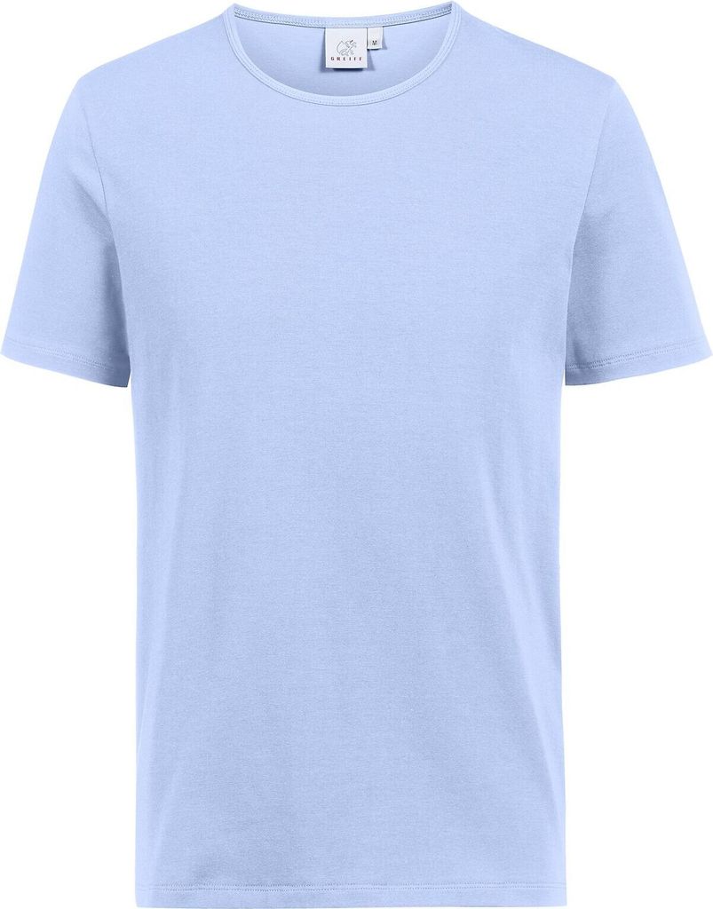 Greiff SHIRTS Herren T-Shirt Kurzarm Rundhals Regular-Fit Hellblau XXL