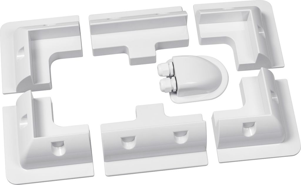 7er Set ABS Solarmodul Eck Halter Halterung verstellbar Produktbild 