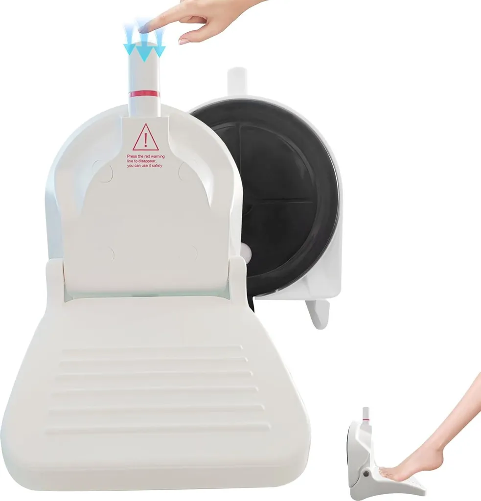 Support de jambe pour douche et aide au rasage pliable avec ventouse puissante
