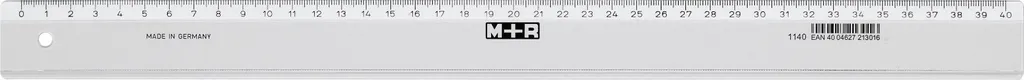 M+R Righello 40 cm Trasparente Cristallino - L'Eccellenza del Disegno