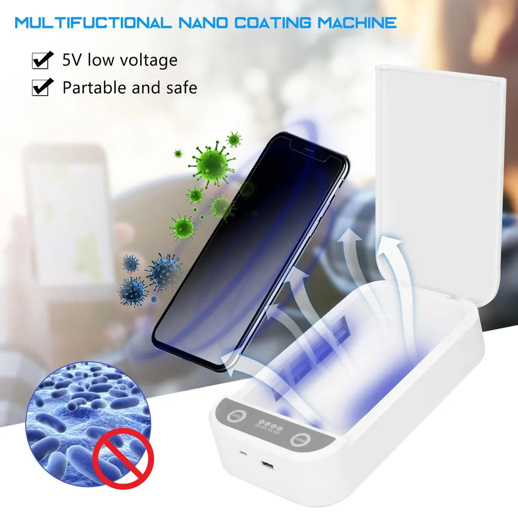 INF Boîte de stérilisation UV multifonctionnelle Double Port USB Blanc - 5