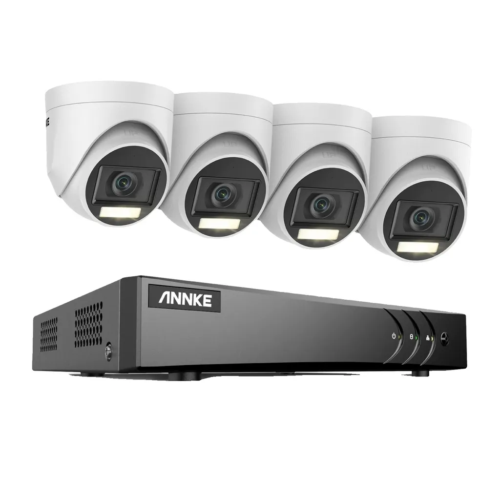Système de vidéosurveillance ANNKE 5MP avec 4 caméras et HDD 1To inclus