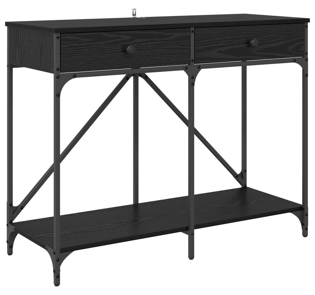 Konsolentisch Schwarz Eichen-Optik 100 x 39 x 78,5 cm