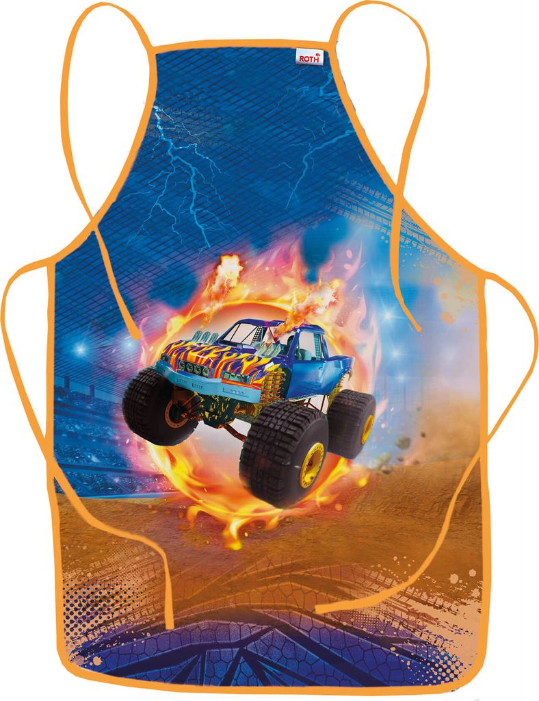 ROTH Schürze "Monstertruck Fire" für Kinder von 4-10 Jahren Produktbild 