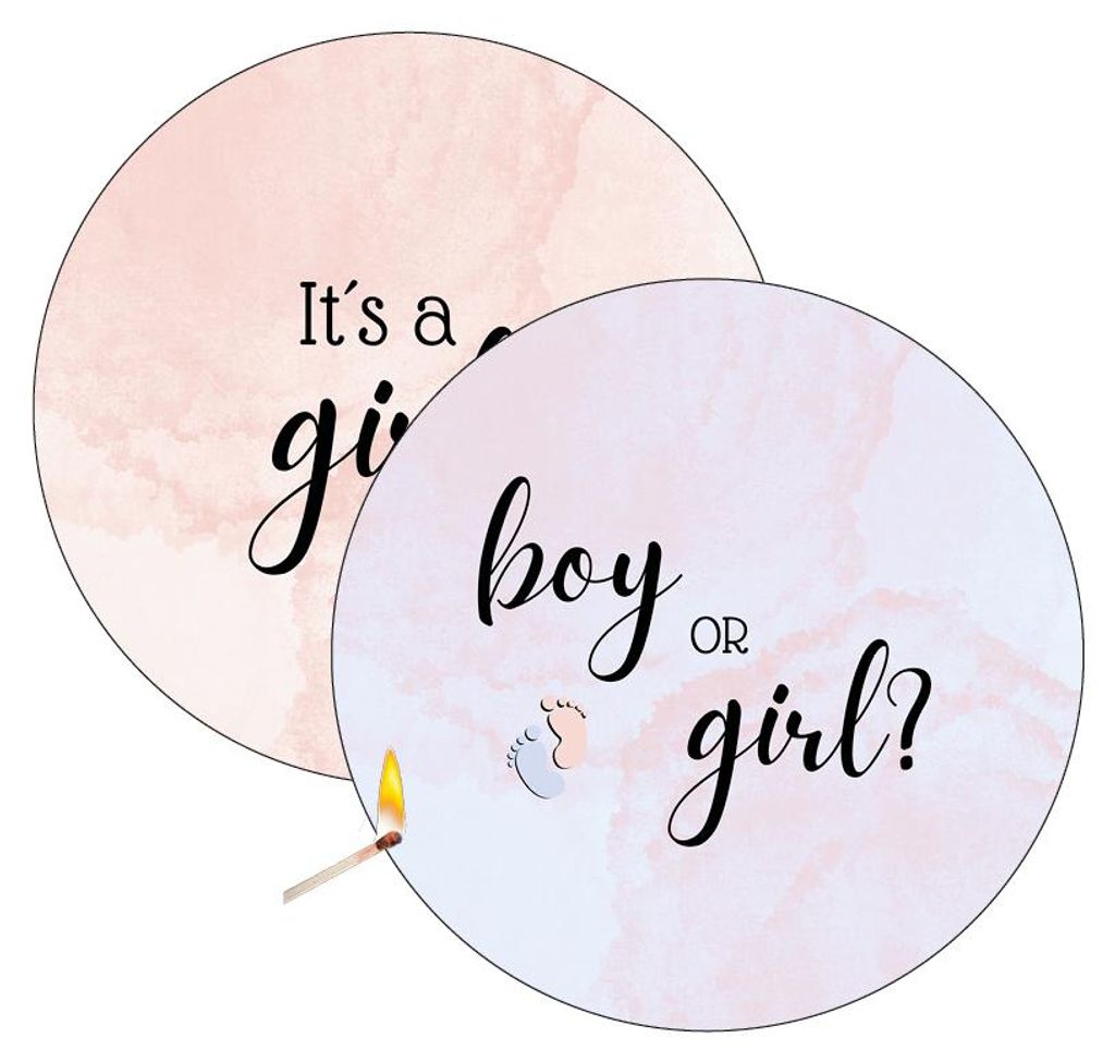 Burnaway Cake Set - Tortenaufleger Gender Reveal ("It´s a Produktbild 