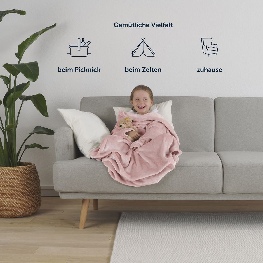 Blumtal weiche Decke mit Ärmeln - Kuscheldecke mit Ärmeln, Produktbild 7