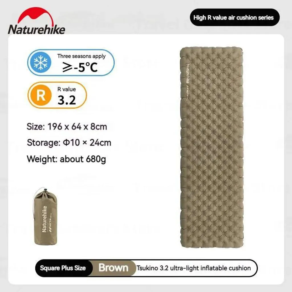 Matelas de camping gonflable Braun-Quadrat Plus - Isolant et très Compact - 2