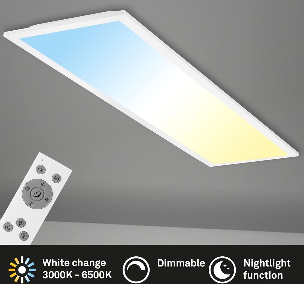 Di-Ka CCT LED Deckenleuchte Piatto ultraflach 100 x 25 cm Produktbild 16
