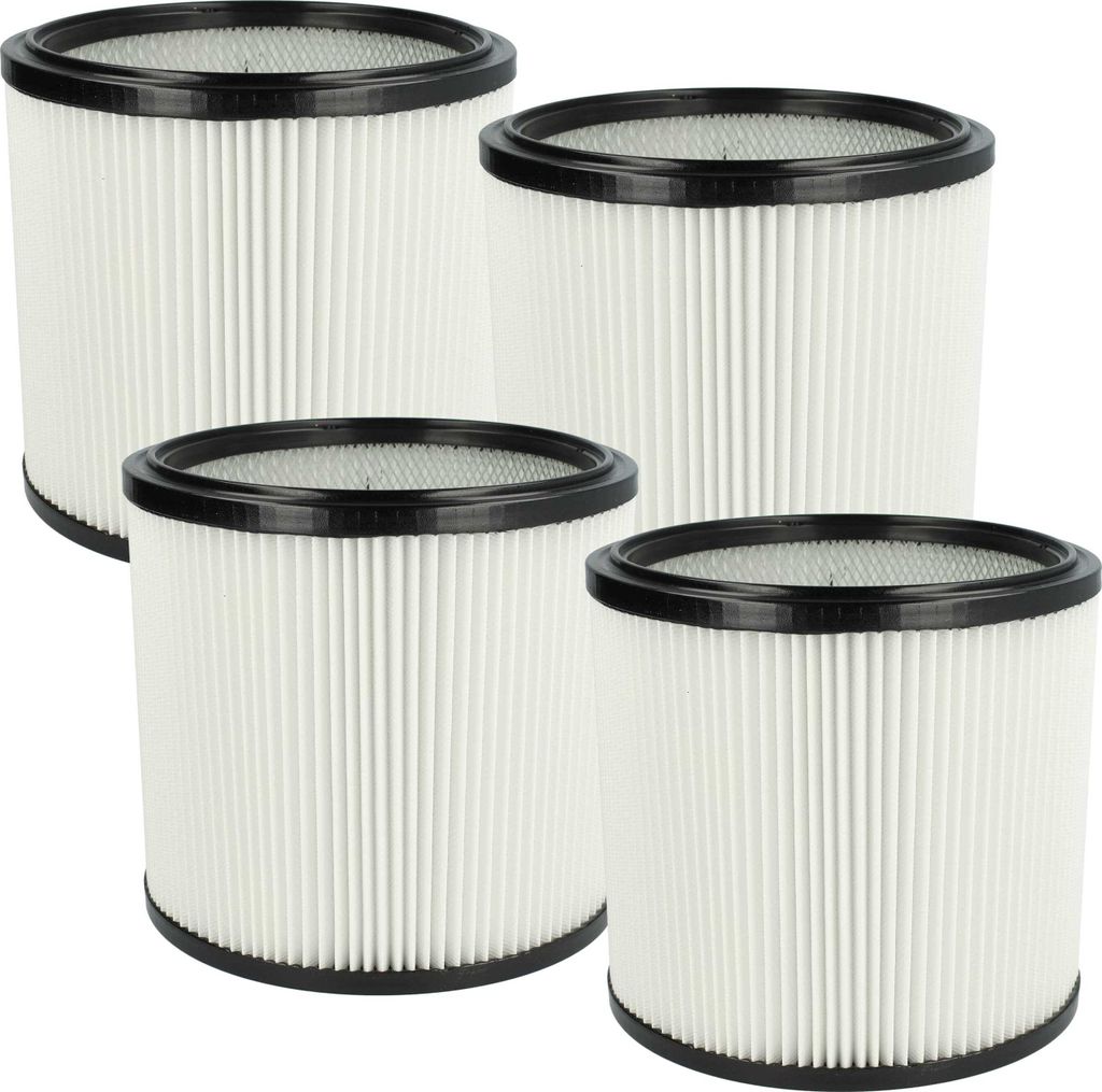 vhbw 4x Faltenfilter Ersatz für Starmix FPP 3200, 413525, 4011240413525 für Staubsauger - Patronenfilter Schwarz Weiß, 3200 cm²