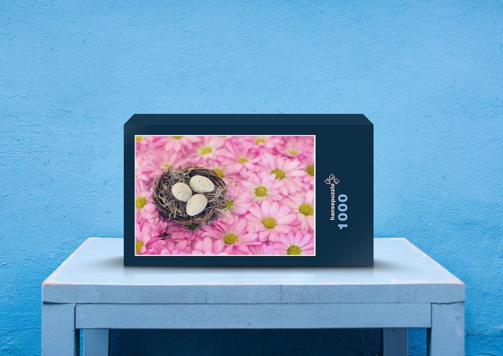hansepuzzle 36287 - Vogelnest Puzzle, 1000 Teile, Tierwelt, 60,0 x 46,0cm mit hochwertiger Aufbewahrung, Kartonbox und wiederverschließbarem Beutel