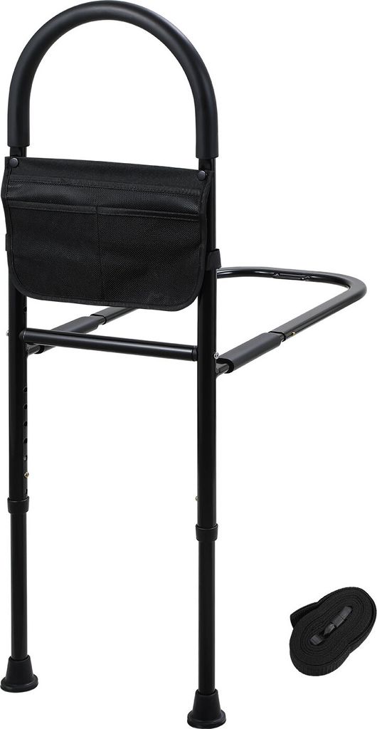 TolleTour Bettgitter Aufstehhilfe bett für ältere Erwachsene Hilfsmittel Einstiegshilfe Haltegriffe Höhenverstellbar(80-104cm) Aufbewahrungstasche