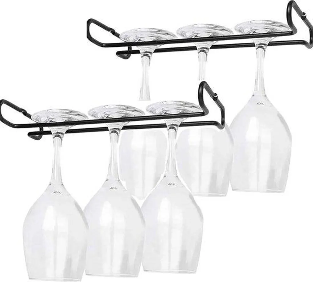 Lot de 2 étagères en verre blanc de 50cm pour bar moderne et cuisine