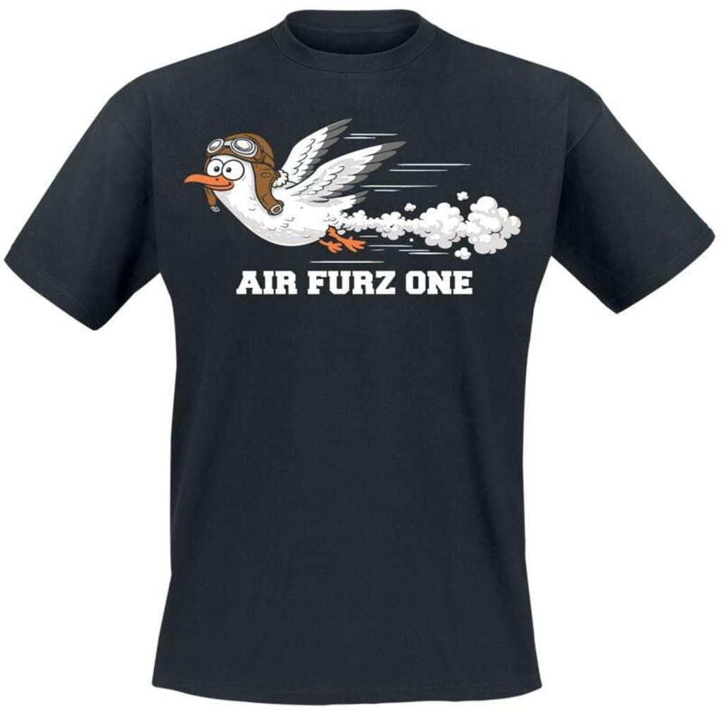 Tierisch T-Shirt Herren Air Furz One schwarz L