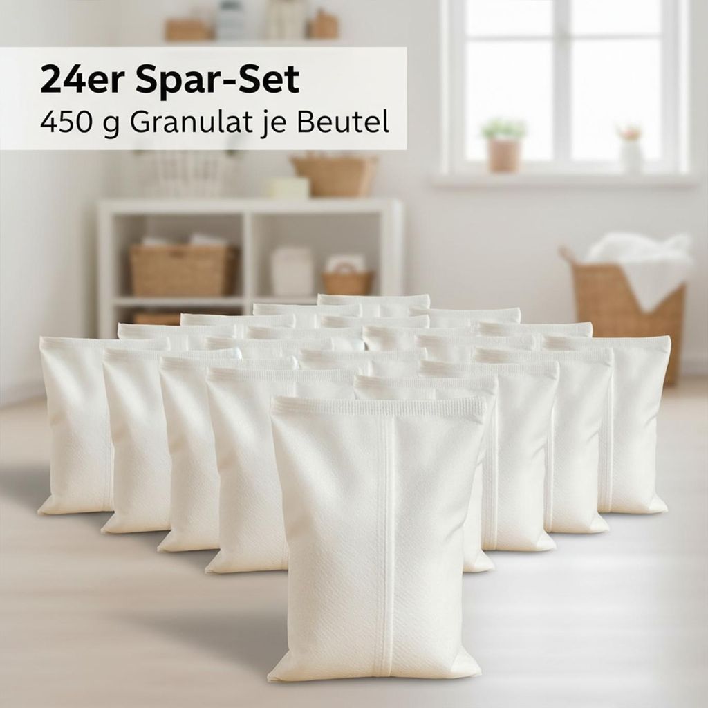 24x Luftentfeuchter Granulat 450g Sparvorteils 24er Set Luftentfeuchter Nachfüllpack Entfeuchter Nachfüllpack