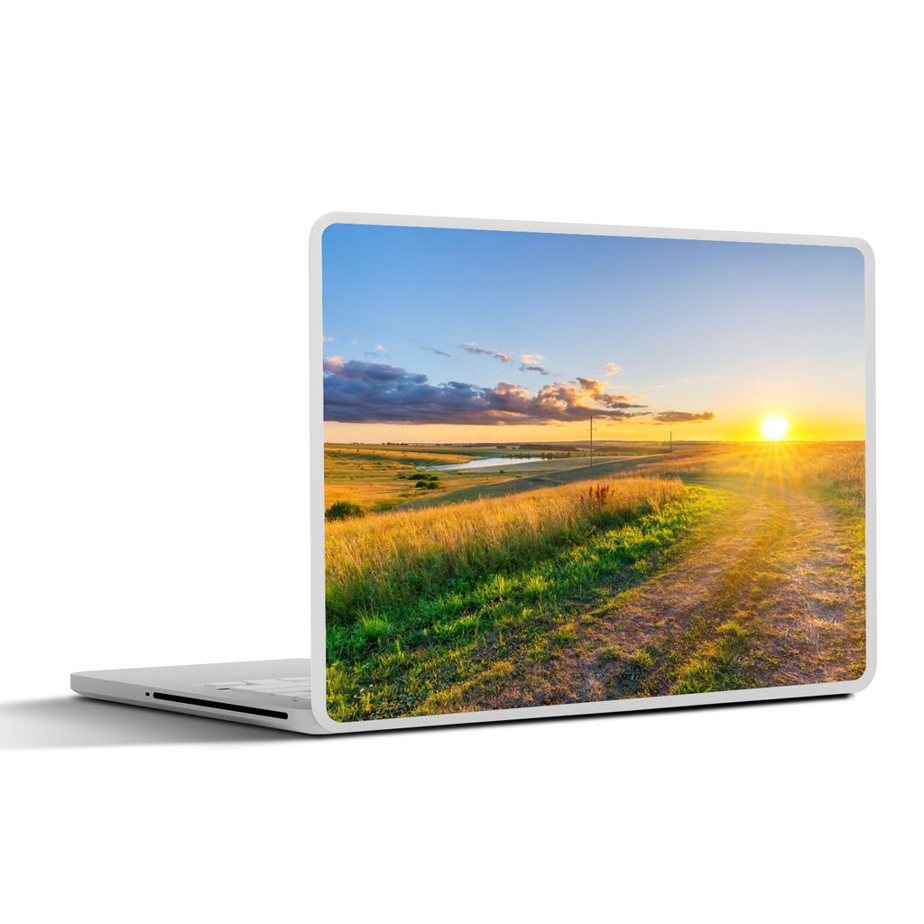 MuchoWow Laptop Aufkleber Sticker Cover Sonne - Natur - Landschaft 30x21 cm - Sticker für Laptop - Selbstklebend