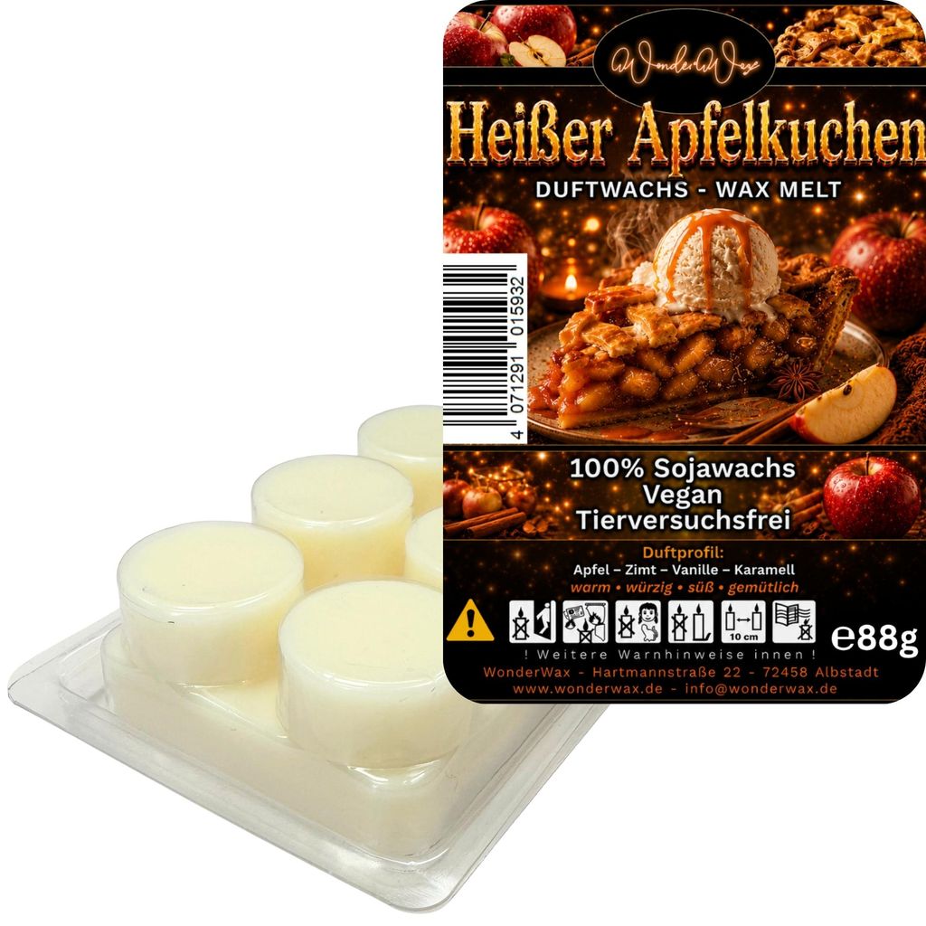 WonderWax Duftwachs Wax Melts für Duftlampe, 6 Kreise Duftmelt Wachsmelt Sojawachs Duftwachs Würfel für Raumdüfte, Wachs Duftöl Winter Indoor ...