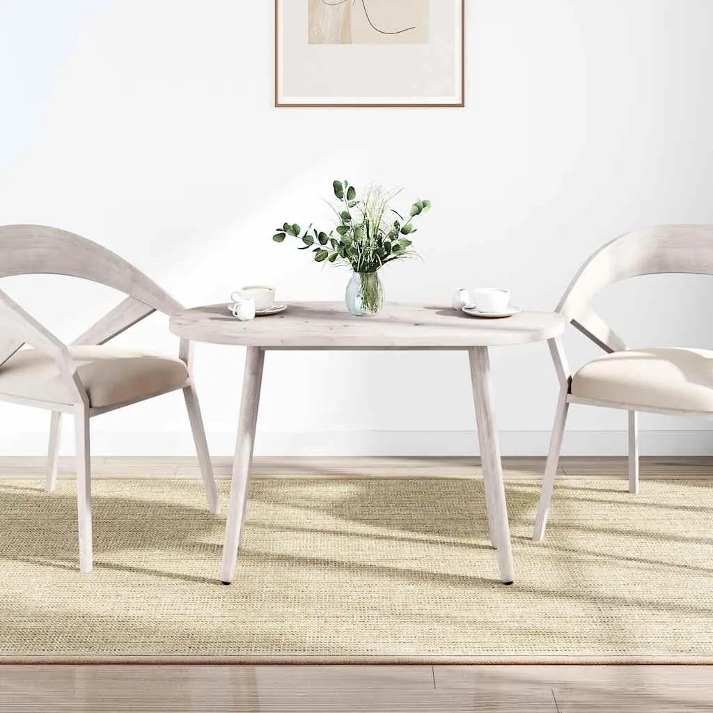 Piano del tavolo bianco 100x50x2,5 cm in pino massiccio ovale