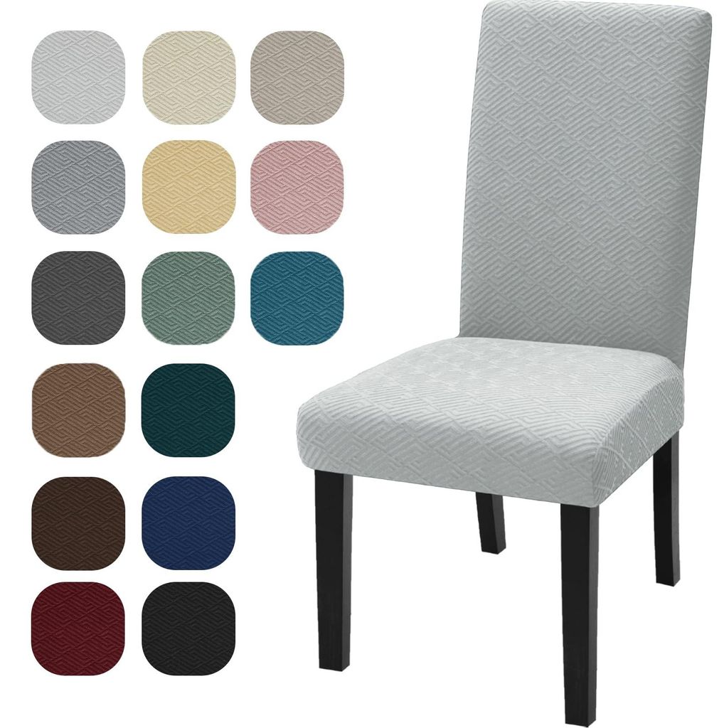 Stuhlhussen, 6er-Set, elastische Stuhlhussen, Sesselhussen, universelle Stuhlhussen, waschbar und abnehmbar, dekorative Stuhlhussen für Zuhause, B...
