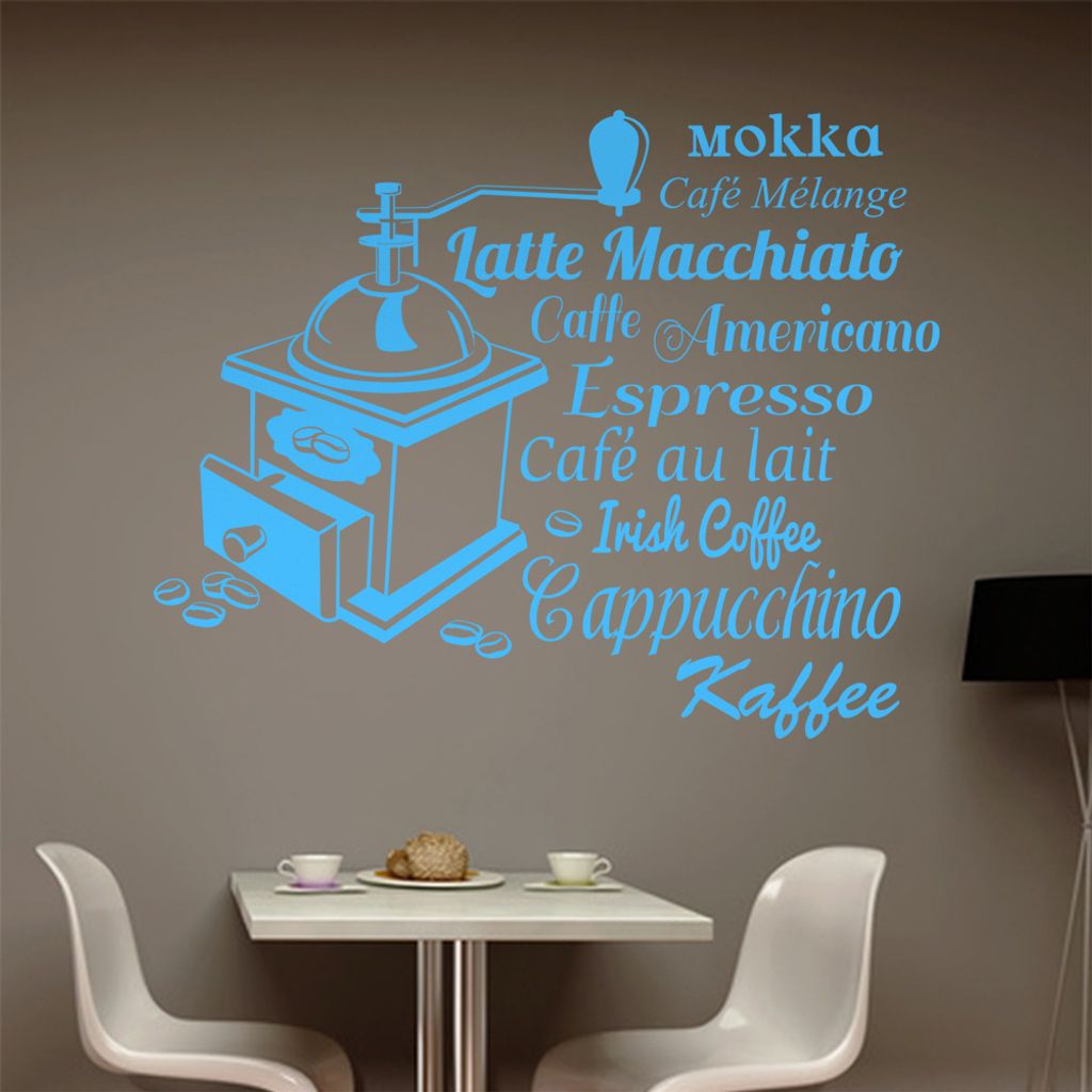 Wandtattoo Kaffee Nr. 3 Wandtattoo in 6 Größen - Wandaufkleber Wall Sticker - Dekoration, Küche, Wohnzimmer, Schlafzimmer, Badezimmer