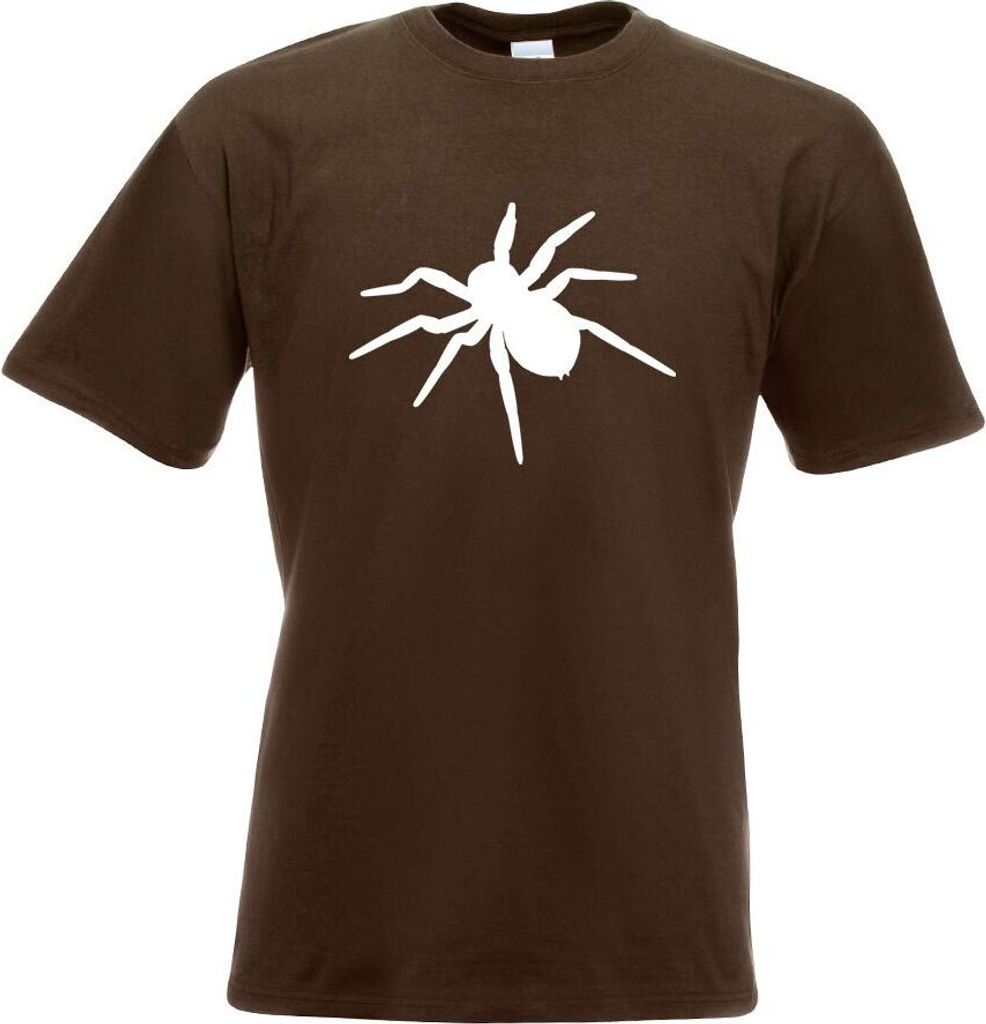Kiwistar - T-Shirt - Chocolate - Spinne Spider Silhouette 3 Motiv Bedruckt Funshirt Design Print - mit Motiv Bedruckt - Funshirt Design - Sport - F...