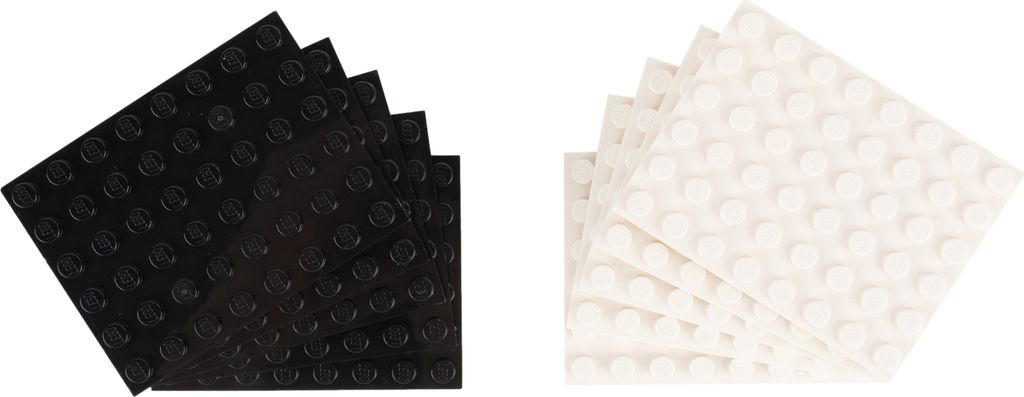LEGO 6x8 Platten Bauplatten 5 x Schwarz und 5 x Weiss - 3036 NEU! Menge 10 Stück