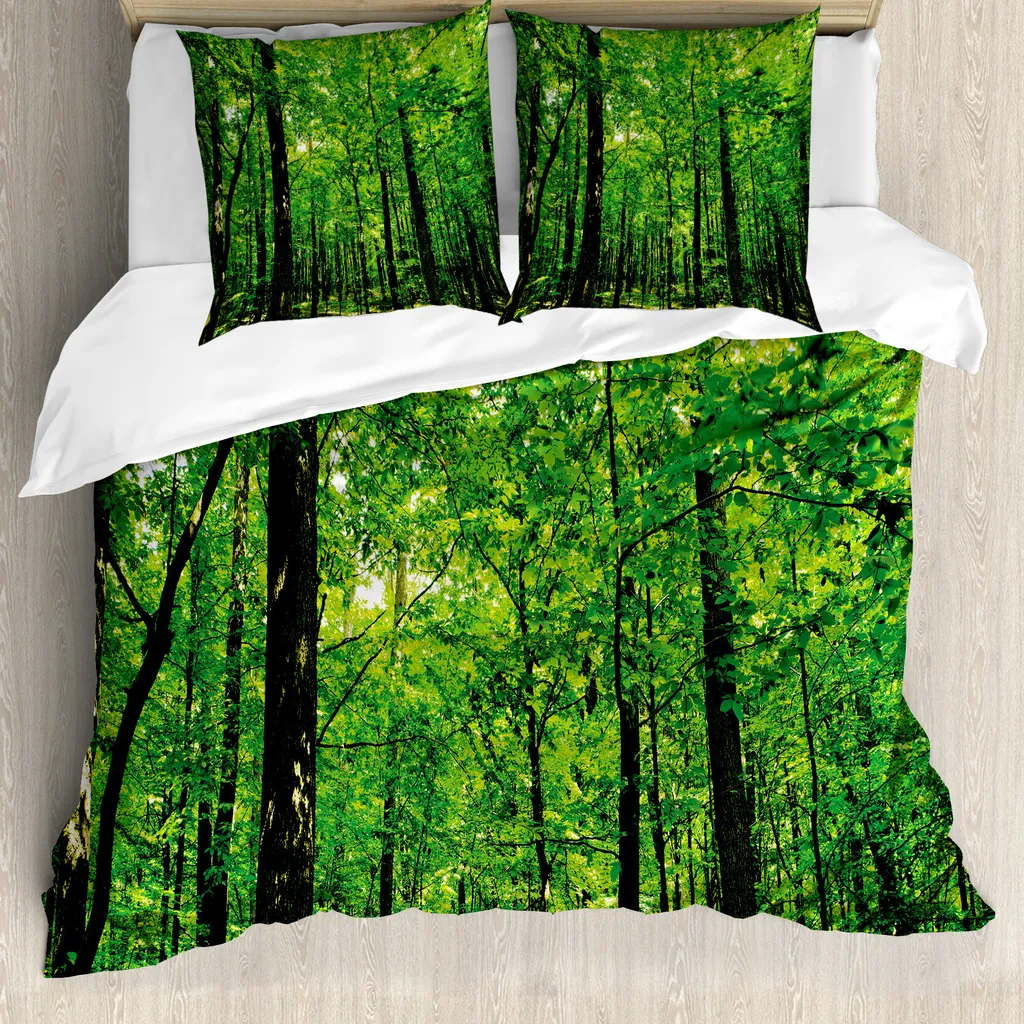 ABAKUHAUS Set Copripiumino Matrimoniale Bosco Antiacaro Offerta