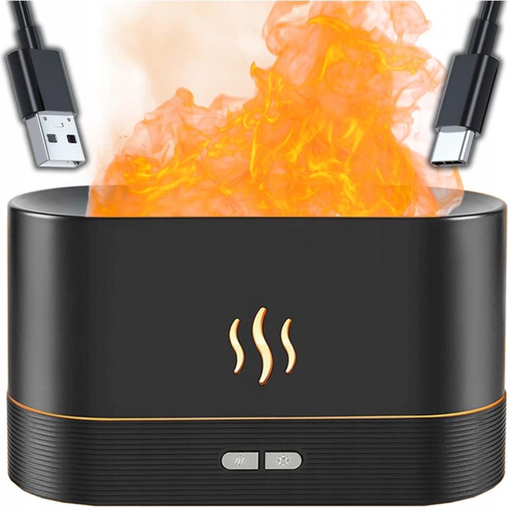 Umidificatore con Effetto Fiamma LED Diffusore Aromi Immagine del prodotto 