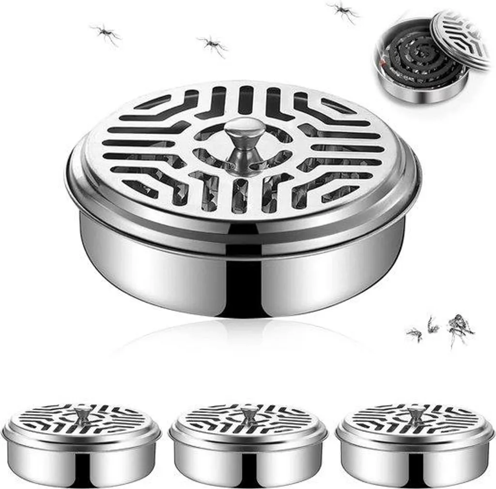 Support spirale moustique inox stable et sécurisé pour jardin - x4