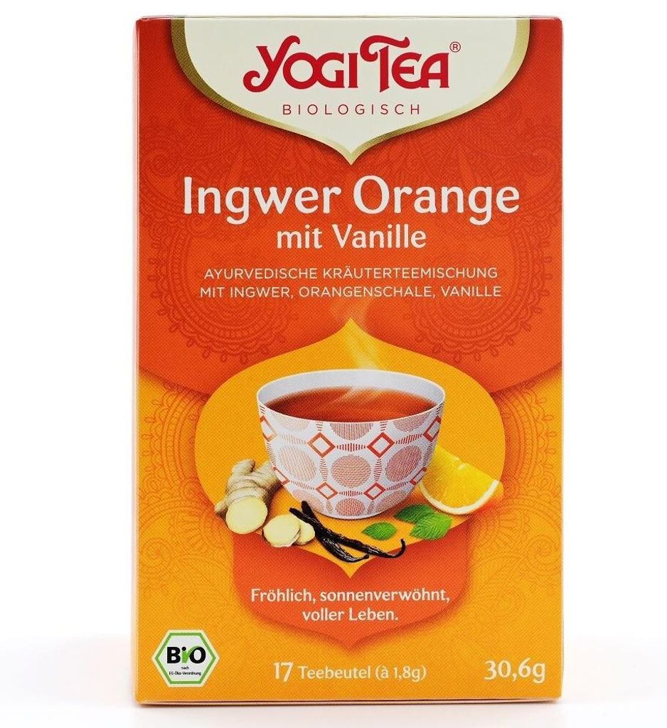 YOGI TEA Ingwer Orange mit Vanille Filterbeut.