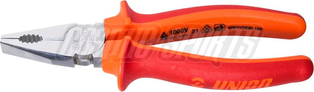 Pince universelle Unior 406/1VDEBI 38mm isolée 1000V rouge et jaune