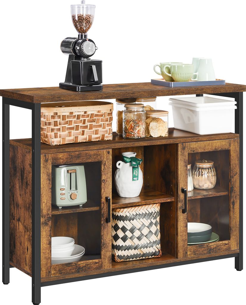 Vitrína VASAGLE Sideboard Úložná skříňka se 2 průhlednými Obrázek produktu 5