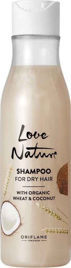 Oriflame Love Nature Shampoo mit Bio-Weizen und Kokosnuss für trockenes Haar, 250 ml