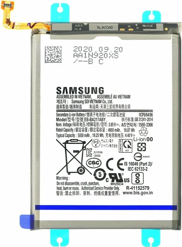 Batterie Samsung Galaxy A04s A12 A13 A21s EB-BA217ABY 5000mAh Origine