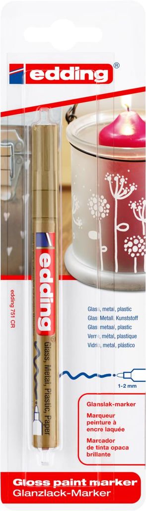EDDING pennarello a vernice lucida 751 oro 4-751-1-1053 Immagine del prodotto 