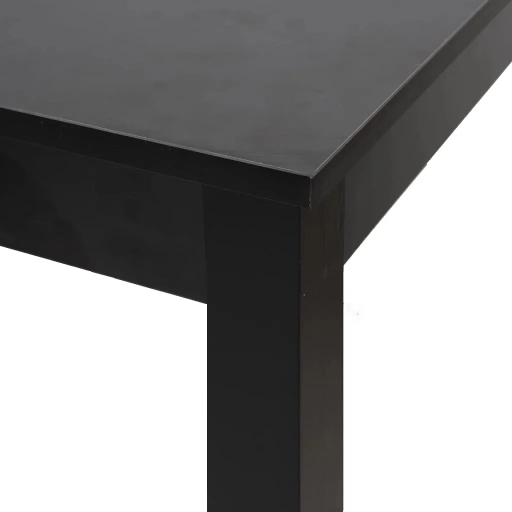 Table de bar design noir mat 55x55x107 cm - Finition MDF résistante - 9